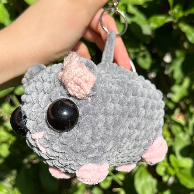 Crochet Sad Hamster Keychain