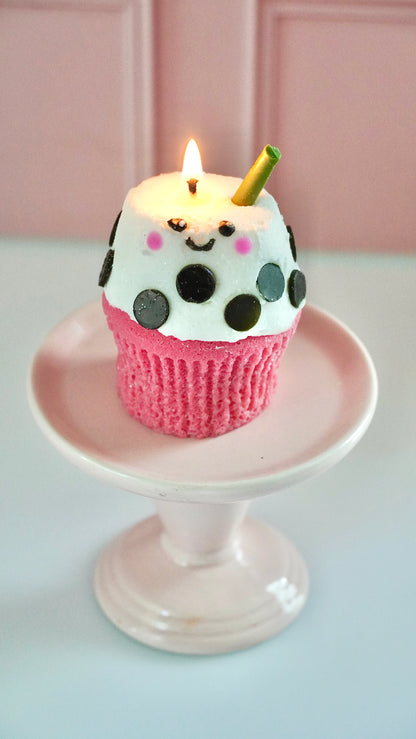 Boba Cupcake  Candle