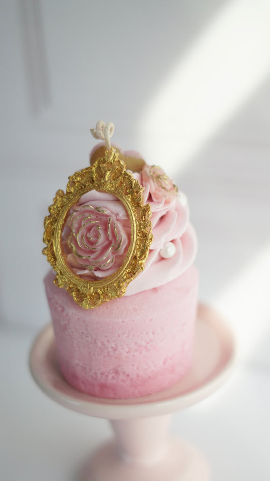 Gourmet Strawberry Cupcake  Candle