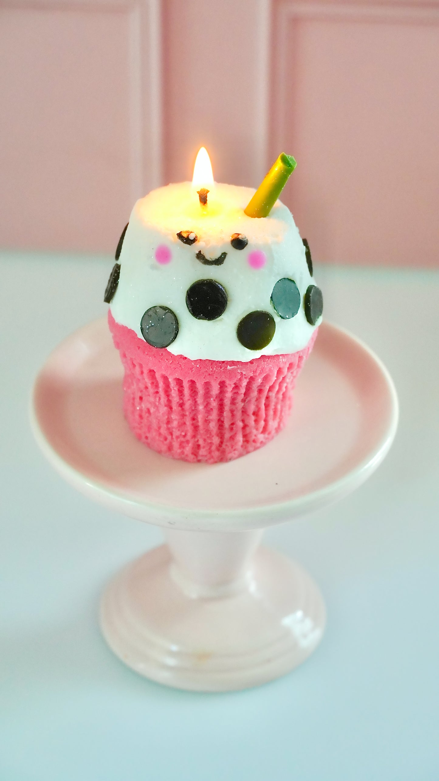 Boba Cupcake  Candle