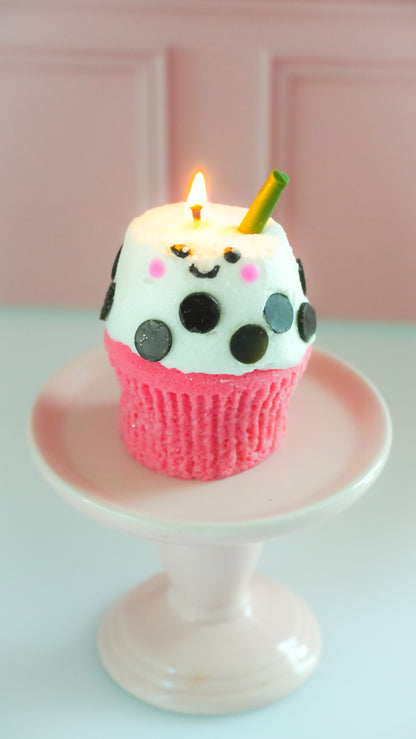 Boba Cupcake  Candle