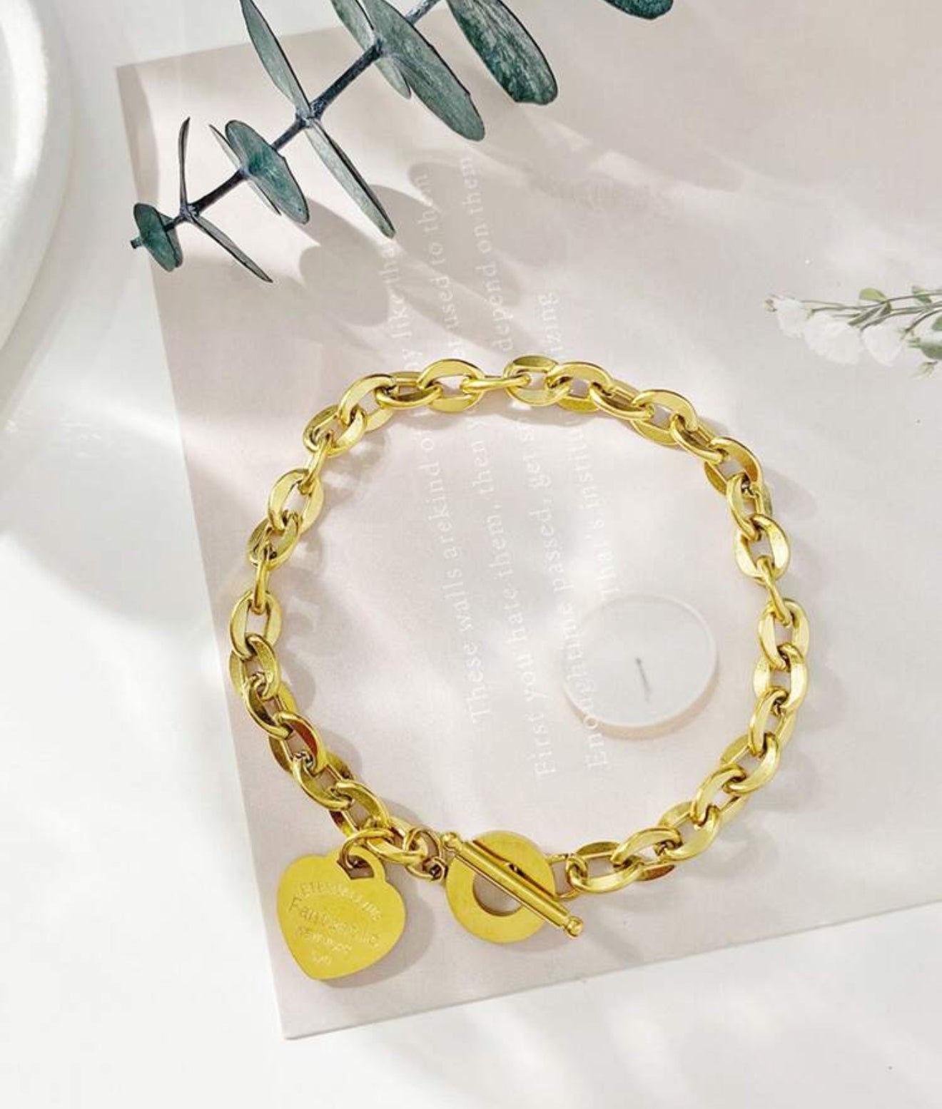 Gold Heart Bracelet