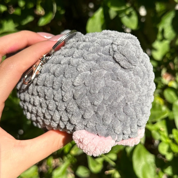 Crochet Sad Hamster Keychain