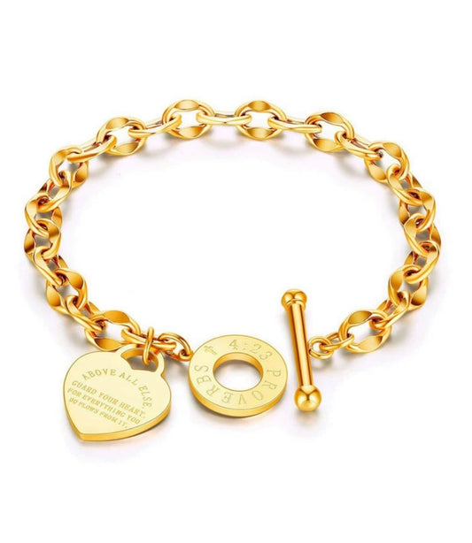 Gold Heart Bracelet