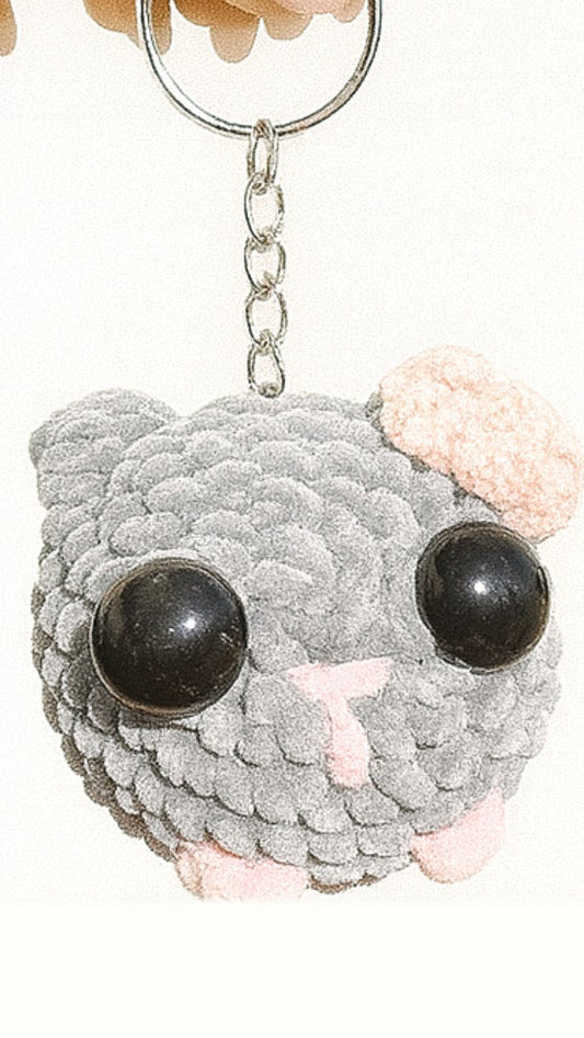 Crochet Sad Hamster Keychain