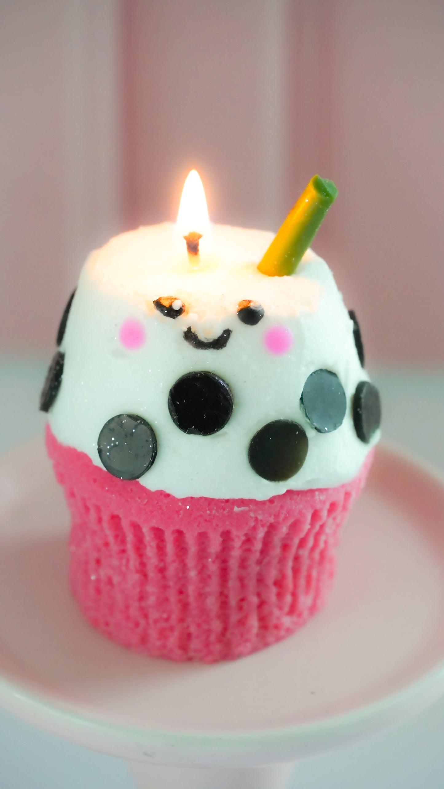 Boba Cupcake  Candle