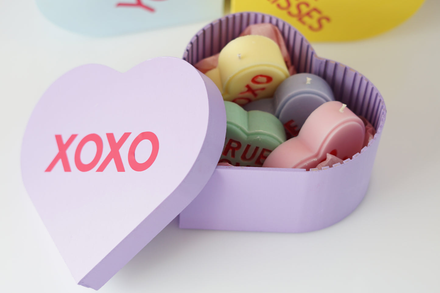 Candy Heart Candles