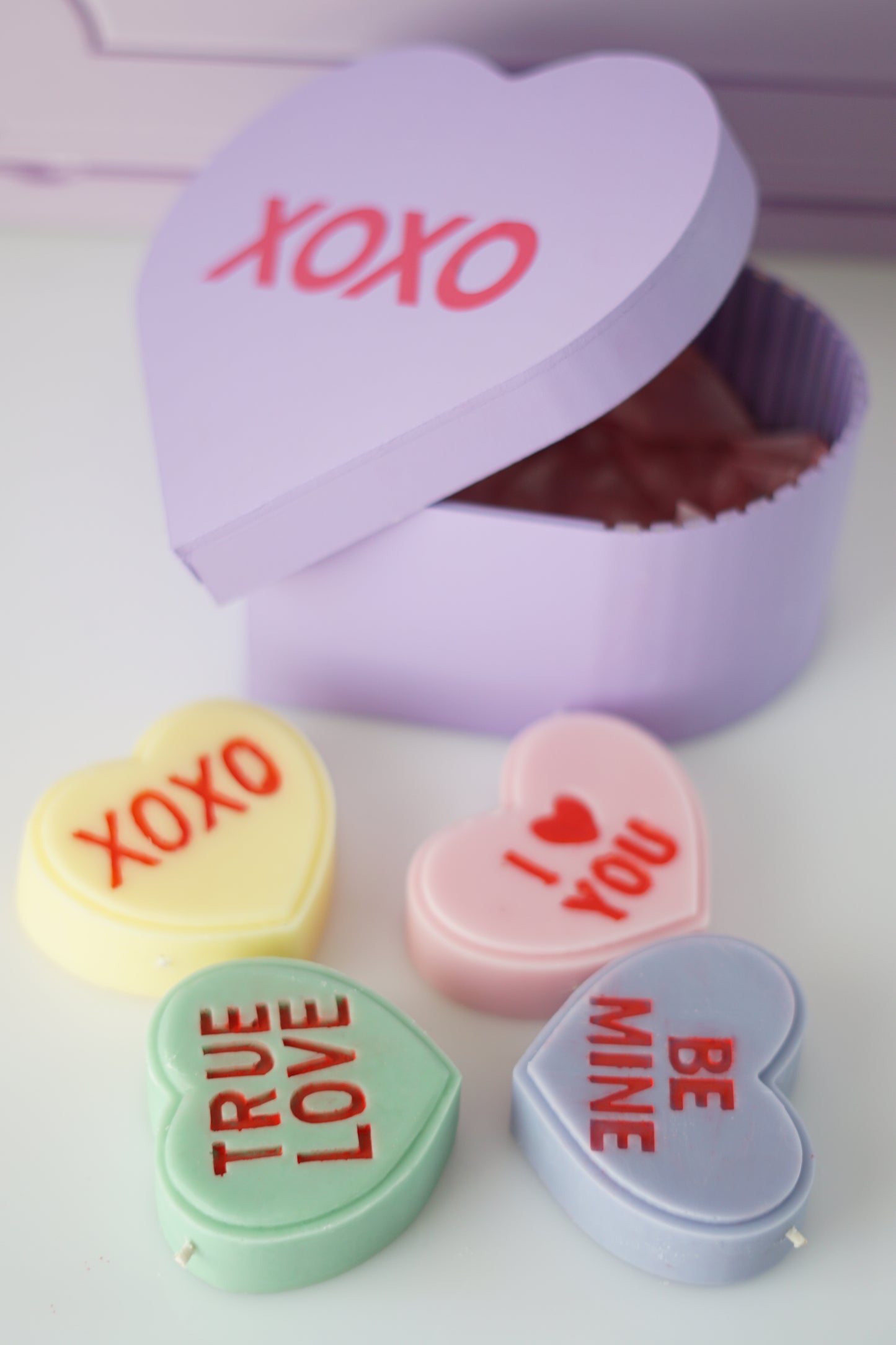 Candy Heart Candles
