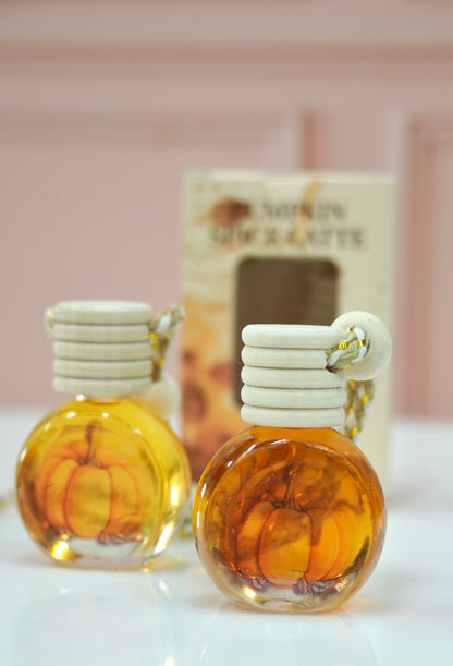 Pumpkin Spice Latte Car Diffuser – 8ml Fall Scent with Pumpkin Decal & Gift Box