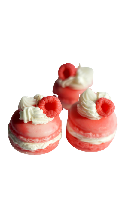 3 Strawberry & Cream Macarons