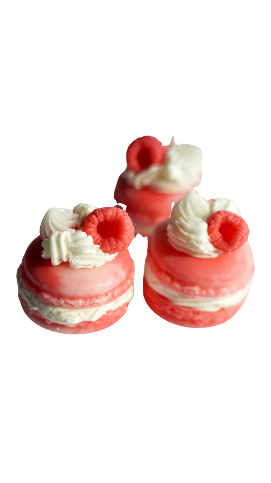 3 Strawberry & Cream Macarons